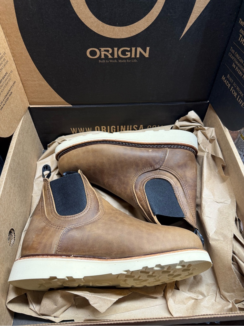 Origins Ironside Chelsea Boot Natural Wedge Sole